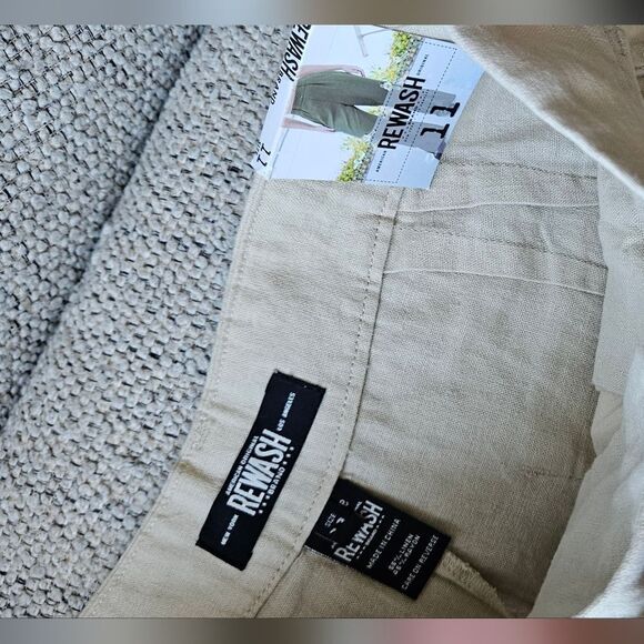 Nwt linen blend wide leg high rise pants - Picture 2 of 3